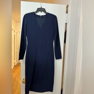 Theory Midi Long Sleeve Navy Dress Size 2